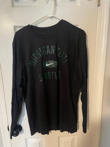 Black Large Men's Nike Shirt Michigan State Spartans