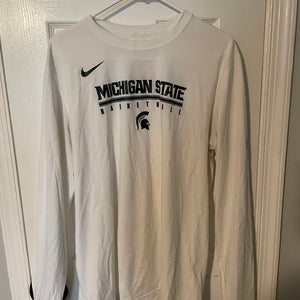 White Large Men's Michigan State Basketball Shirt