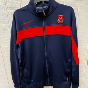 Nike Dri-Fit Syracuse Orange Team Issued Full Zip Navy Blue/Orange Track Jacket
