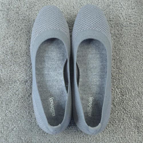 ALLBIRDS Tree Breezers Ballet Flats Womens Size 8 Shoes Gray Knit Slip On