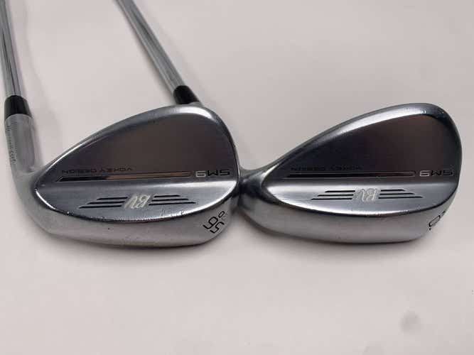 Titleist Vokey SM9 Tour Chrome Wedge Set 56* 12 60* 8 KBS Tour Lite Stiff Steel