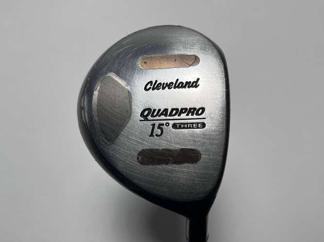 Cleveland Quad Pro 3 Fairway Wood 15* UST ProForce 75 Gold Stiff RH