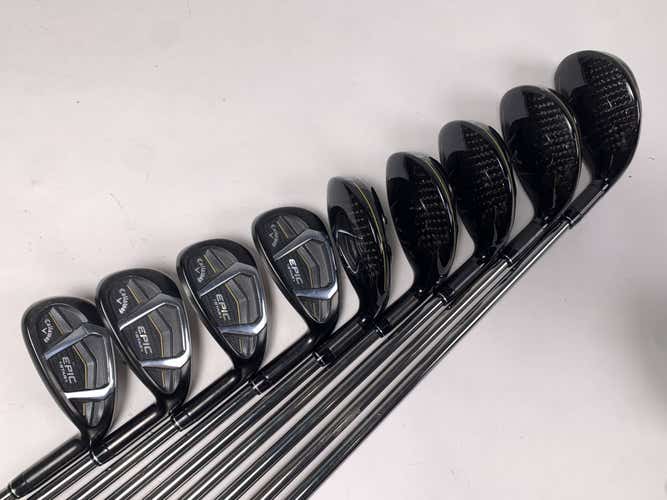 Callaway EPIC Star Hybrid Iron Set 4H-8H 9-PW+GW+SW Grand Bassara 55g Senior RH