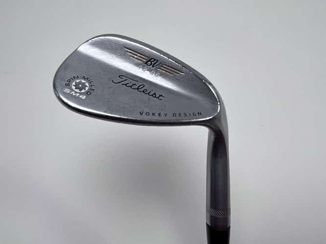 Titleist Vokey Spin Milled SM4 Chrome Wedge 48* 6 Bounce Wedge Steel Mens RH