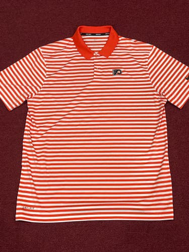 Philadelphia Flyers Orange Large Men's Nike Gold shirt Item#ZKGSL