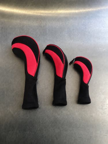 Brand new 3Pc Long Neck Golf Wood Head Covers Set Numbered Club Protectors