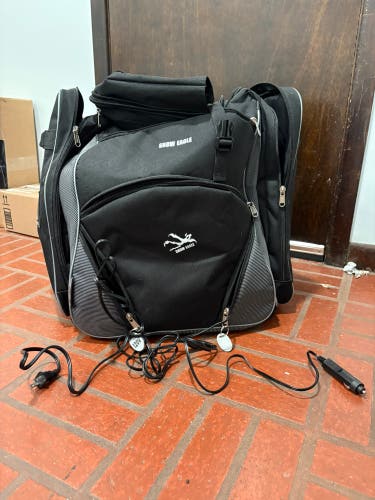 Snow Eagle Ski Boot Bag - Plug in Electrically HEATED - High Capacity w/ Pockets and Backpack Straps