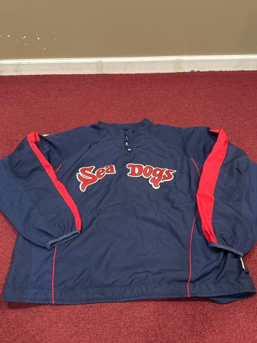 Portland SeasDogs Large Adult Unisex Majestic 1/4 zip Jacket Item#JKPO