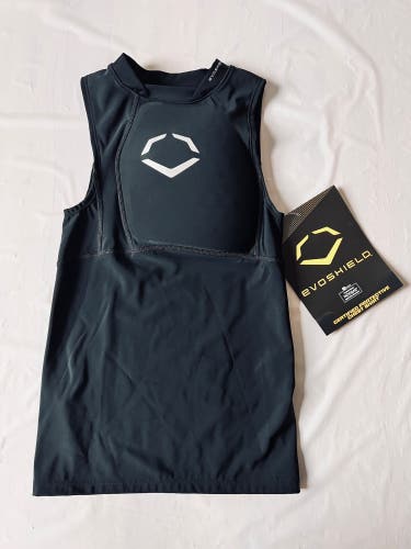 EvoShield youth NOCSAE Commotio Cordis Protective Chest Guard Shirt with shield
