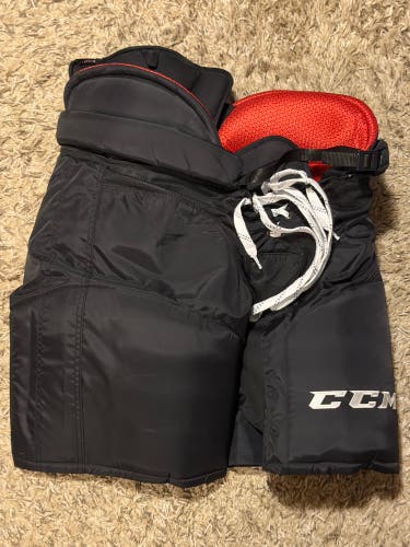 Men's Senior Large CCM HP45 Black Hockey Pants Pro Stock (Used)