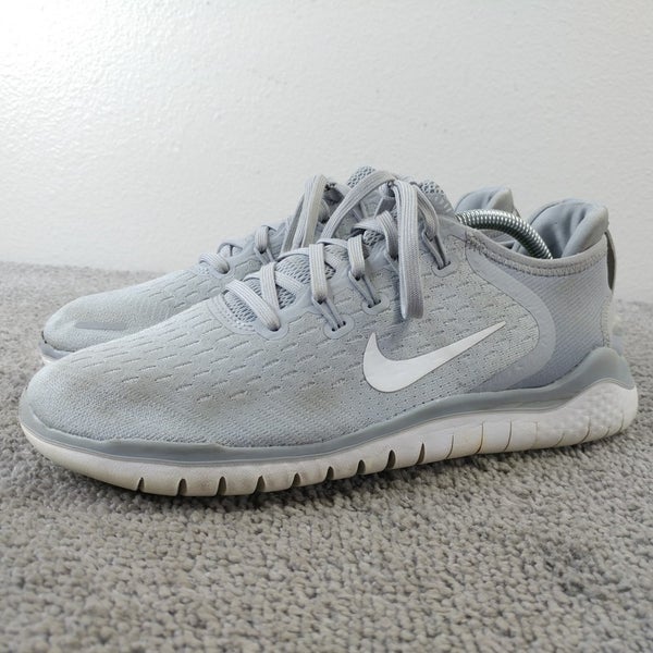 Nike Free RN 2018 Womens Size 8 Running Shoes Gray White Athletic Sneakers Low