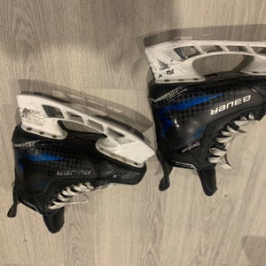 Blue 2024 Bauer Supreme Shadow Hockey Skates Extra Wide Width 7.5 (Used)