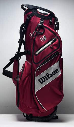 Wilson Staff Stand Bag Red 5-Way Divide Dual Strap Golf Bag