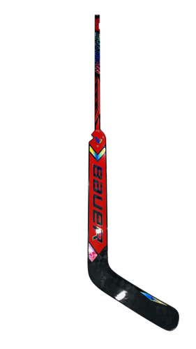 Senior LH Red and Black Bauer Supreme Shadow Goalie Stick 26" Paddle Pro Stock (New)