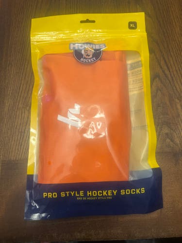 Orange Senior XL Howies Socks (New)