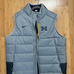 Nike Michigan Football Team Issued Puffer Vest XL