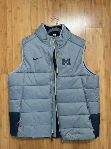 Nike Michigan Football Team Issued Puffer Vest XL