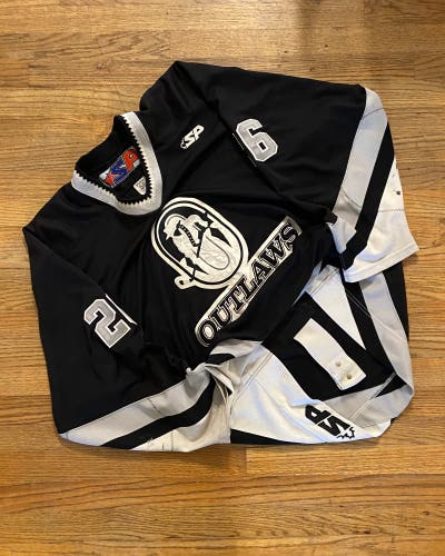 Vintage game worn Outlaws hockey jersey