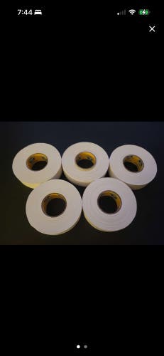 Lot Of Ten Rolls Howies Hockey White Cloth Tape New