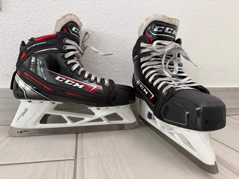 2019 CCM JetSpeed FT2 Hockey Goalie Skates Regular Width 7 (Used) with Bauer Vertexx Holder