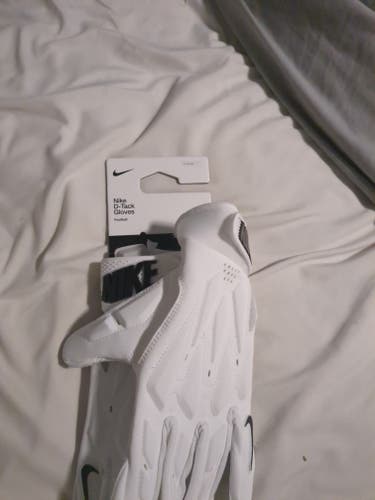 White Large Adult Nike D-TACK 6.0 Gloves (New)