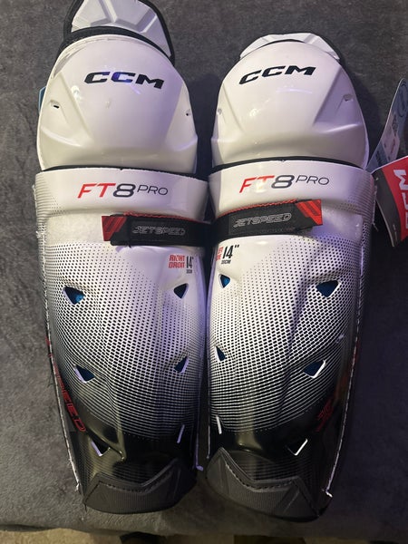 Senior CCM Jetspeed FT8 Pro 14” Shin Pads (New)