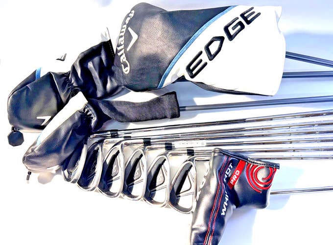 Callaway Edge Stiff Complete Set Steel RH Mens Driver 3W Hybrid 6-PW SW Putter