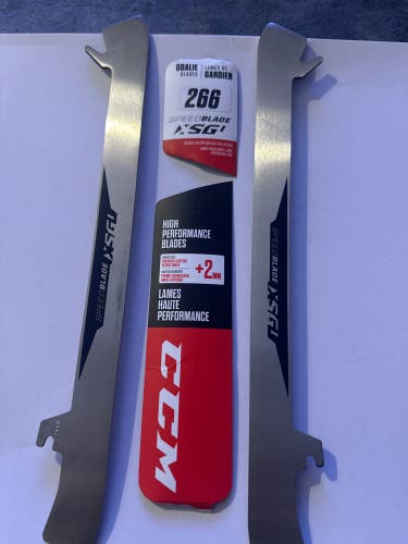 CCM Goalie XSG1 stainless steel runners 266 mm New) skate size 7-8.5