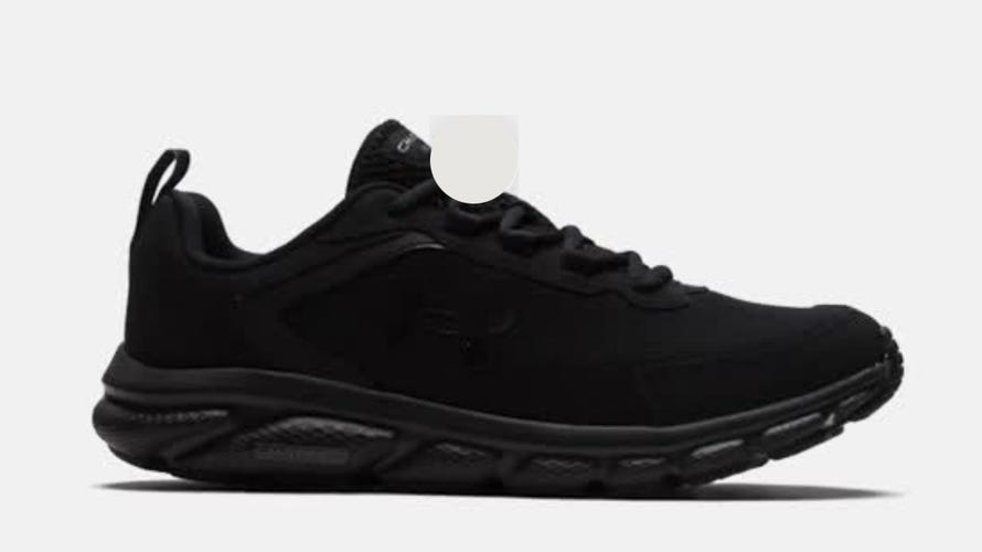 Black Men's Size 13.0 (W 14.0) Adult Under Armour Charged Assert Shoes (New)