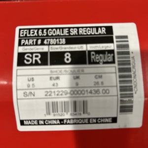 CCM EFlex 6.5 Senior Goalie Skates, Size 8 Regular