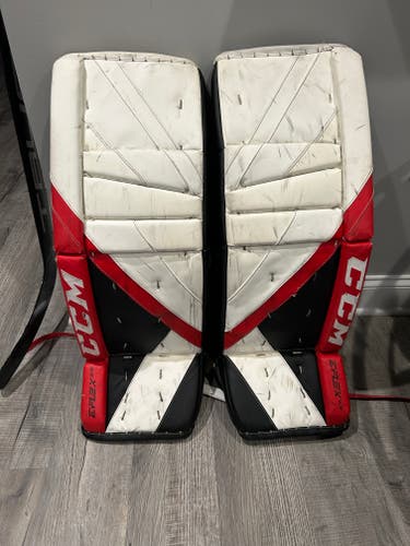 34"+1 CCM EFlex 5.5 Goalie Leg Pads (Used)