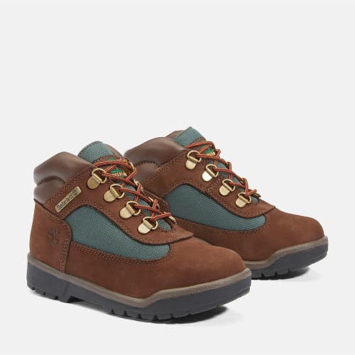 Timberland TB116737242 Field Boots Youth US 3 Dark Brown Nubuck Ankle TF8826