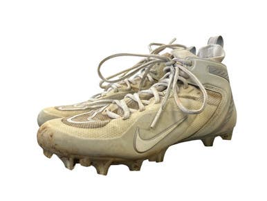 Used Nike ALPHA HUARACHE 8 ELITE Adult FB Cleats White Senior 8.5 11450-S000520970