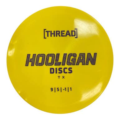 Used Hooligan Discs THREAD Disc Golf Driver Yellow 173g 11450-S000521021
