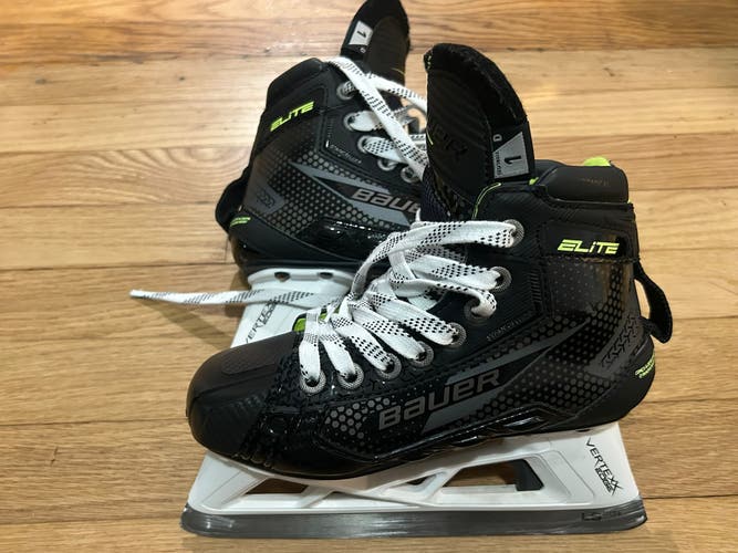2024 Bauer Elite Hockey Goalie Skates Size 1 (Used)