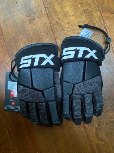 STX Stallion 75 Lacrosse Gloves Medium Black. New with tags