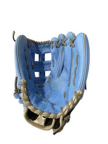 Used Wilson A500 SERIES BB/SB Glove RH Throw Carolina Blue 12" 11847-S000035598
