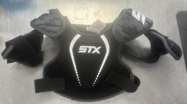 Used STX SHOULDER Lacrosse Shoulder Pads Black XS 11497-S000157915