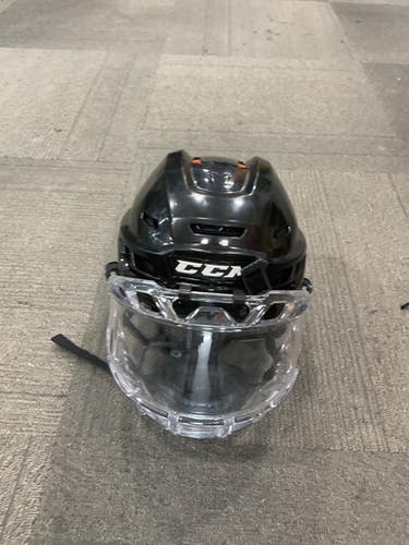 Used CCM TACKS 710 Helmet Cage Combo Black MD 11614-S000236793