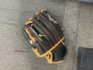 Used Rawlings HIGHLIGHT SERIES BB/SB Glove RH Throw Black 10" 11614-S000236788