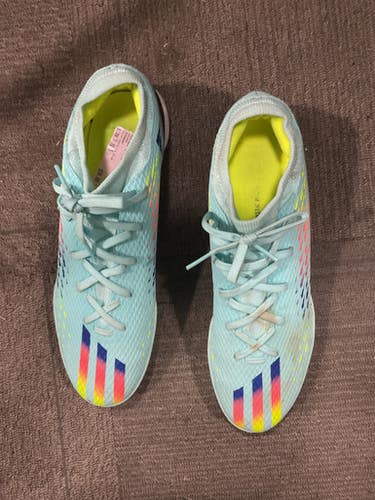 Used Adidas Soccer Indoor Shoes Carolina Blue Senior 10.5 11614-S000236780