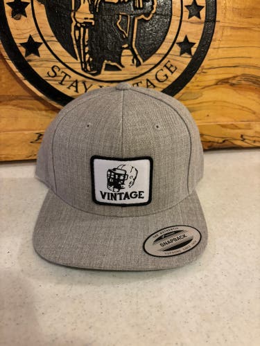 Vintage Gray Flat Brim Hat