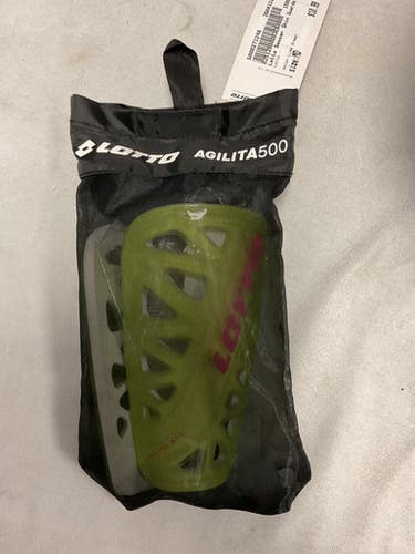 Used Lotto Soccer Shin Guards Junior Lime Green MD 11490-S000271248