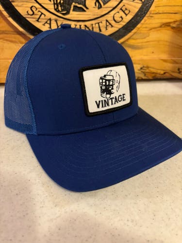 Vintage Solid Blue Trucker Hat