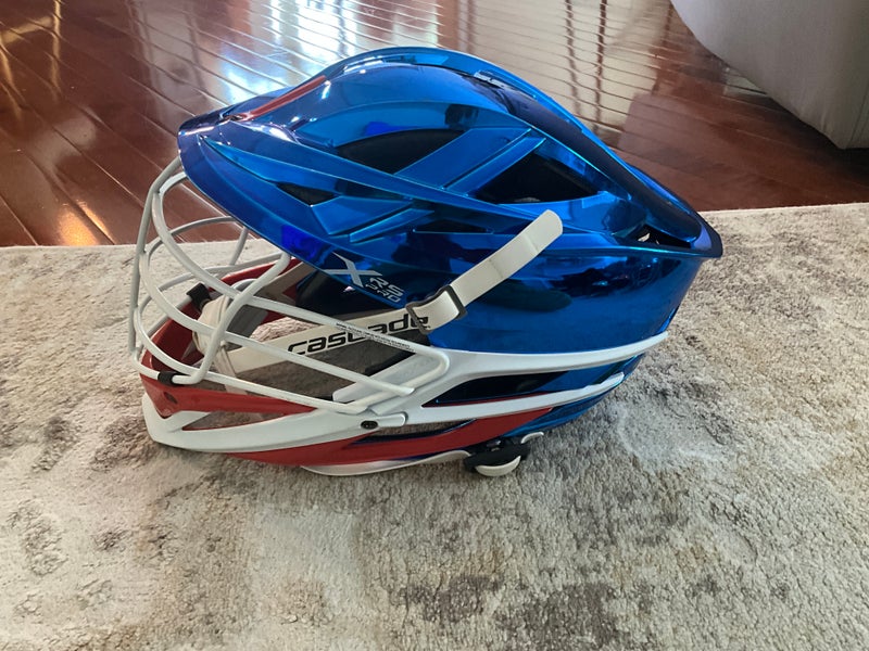 Chrome royal blue Cascade XRS Pro Helmet ( New used twice!) SEND OFFERS! WILLING TO NEGOTIATE