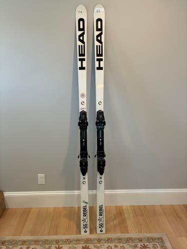 Racing 200 cm HEAD WC Rebels e-SG RD Skis With Bindings (Used)