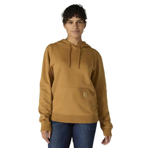 Carhartt Hoodie Women's Large Brown French Terry Garment Dye Relaxed Fit POSH239