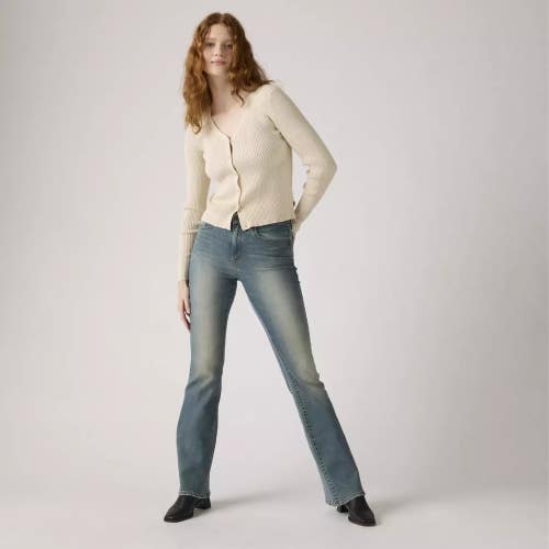 Levi's 726 Flare Jeans Women's Space Odyssey Denim High-Rise Bootcut Leg JAX1445