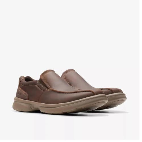 Clarks Bradley Step 26176918 Men's Brown Tumbled Leather Casual Shoes MEW899