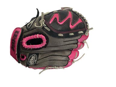 Used Louisville Slugger FIELDERS GLOVE BB/SB Glove LH Throw Black And Pink 10 1/2" 11760-S000091893